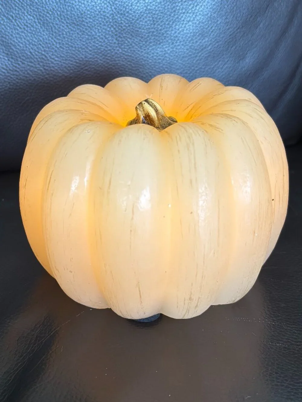 Valerie Parr Hill Stacking Illuminated Wax Pumpkins - Ivory (Set of 3)